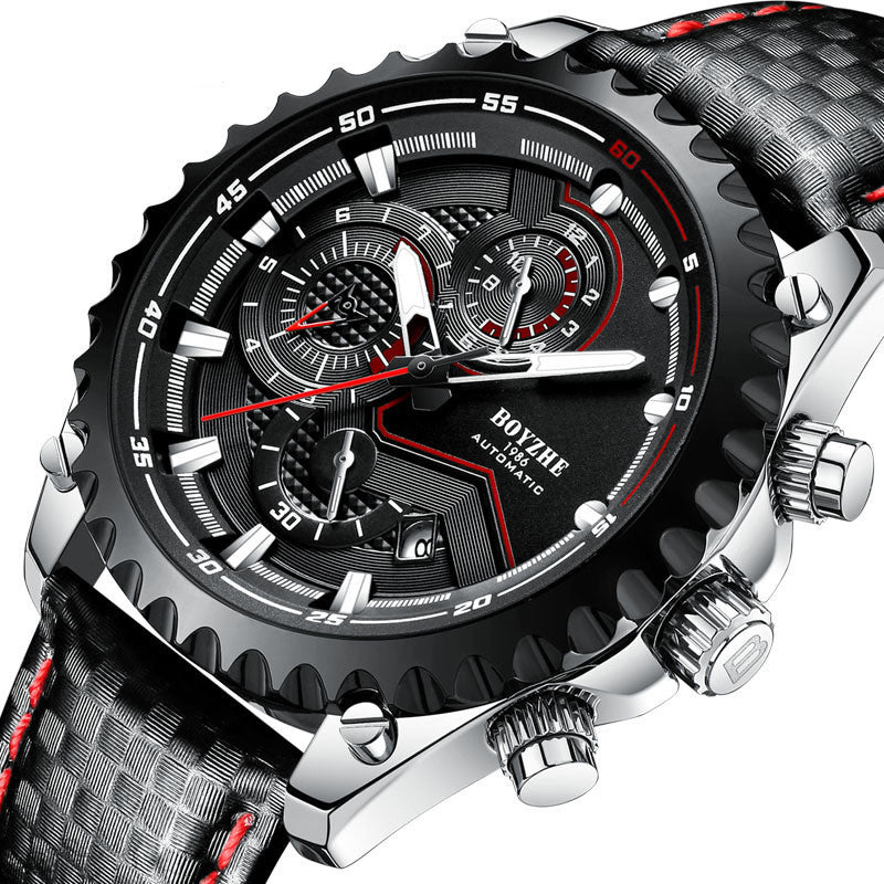 Black LumiCal Mechanical Watch