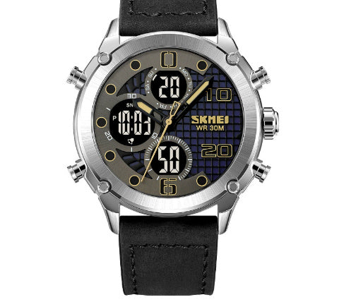 SKMEI digital-analog watch with Silver background