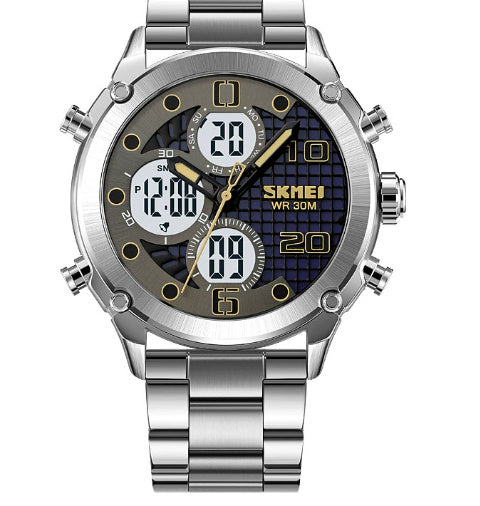 SKMEI digital-analog watch with Silver background