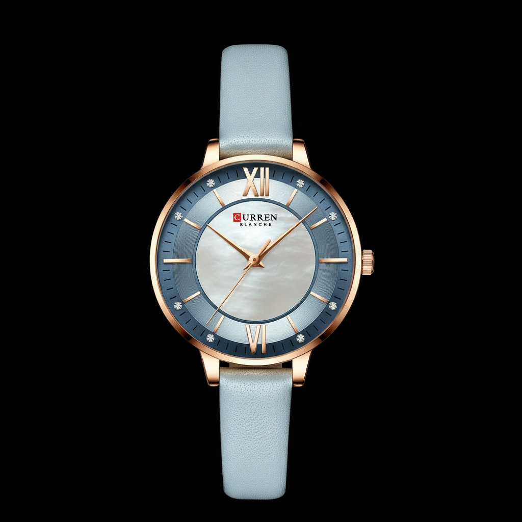 CURREN BLANCHE Women's Watch Blue - Clean Black Background