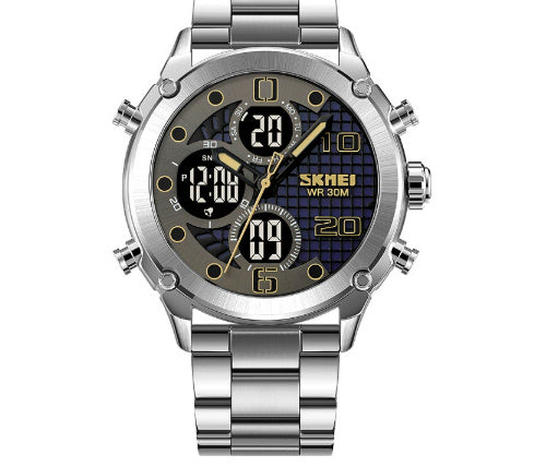 SKMEI digital-analog watch with Silver background