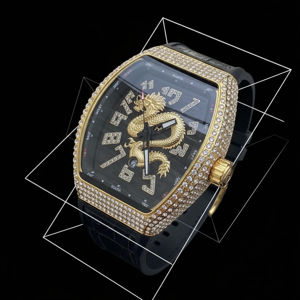 Dragon Watch - 3D Black Background