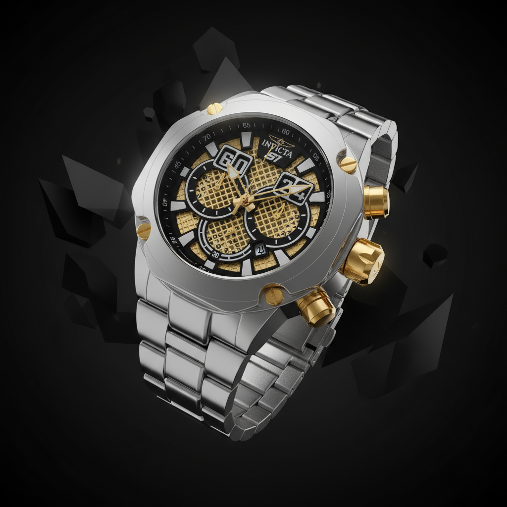 Invicta Watch - 3D Black Background
