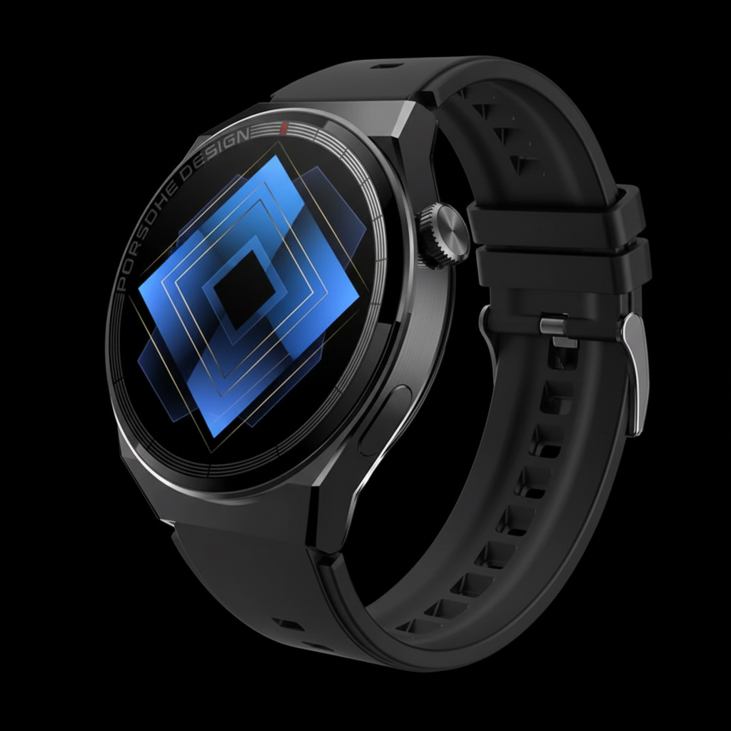 Smartwatch with black background